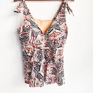 Addition Elle Ruffle Detail Swim Top 1X